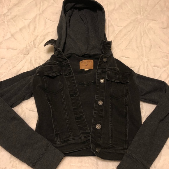 black denim jacket hollister